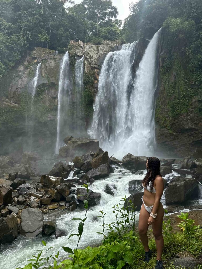 Upper falls of Nauyaca waterfall in Costa Rica